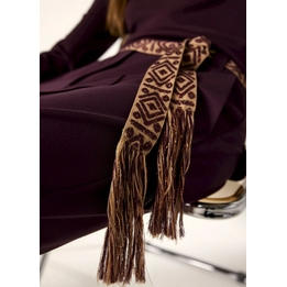 Overview image: Summum riem jacquard paars