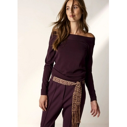 Overview second image: Summum riem jacquard paars