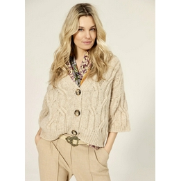 Overview image: Summum vest oversized gebreid beige