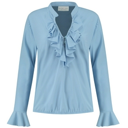 Overview image: Helena Hart blouse Ruche blauw