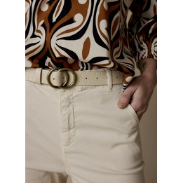 Overview image: Summum riem Crocodile print belt creme