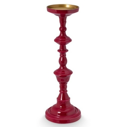 Overview image: Woonaccessoires metalen kandelaar roze 46 cm