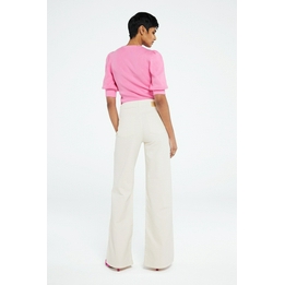 Overview second image: Fabienne Chapot broek Eva wide leg off white