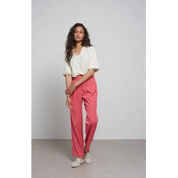 Overview second image: Yaya tuniek top met v-hals creme