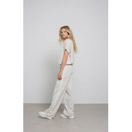 Overview image: Yaya trui met ronde hals en korte mouwen beige