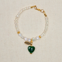 Overview image: Pien&N armband natuursteen hartje