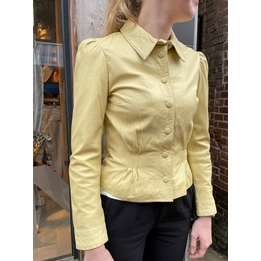 Overview image: Ibana leren jas yellow