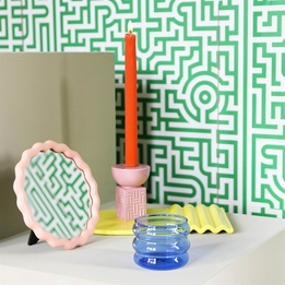 Overview second image: Woonaccessoires kandelaar roze