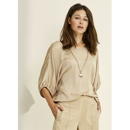 Overview image: Summum top beige korte mouw
