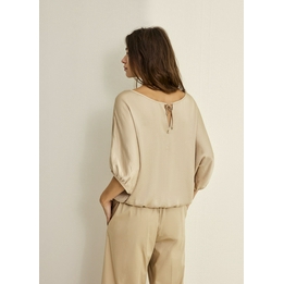 Overview second image: Summum top beige korte mouw