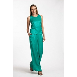 Overview image: Studio Anneloes broek Jasmijn satin jacquard emerald