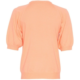 Overview second image: Moss Copenhagen top met elastisch mouwtje Eslina zalm