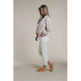 Overview second image: Nukus blouse Dahl offwhite