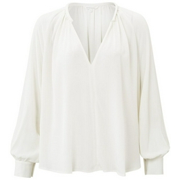 Overview second image: Yaya blouse v-hals wit