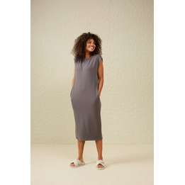 Overview second image: Yaya jurk antraciet jersey