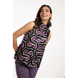 Overview image: Studio Anneloes top Iza black/ plum