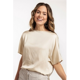 Overview image: Studio Anneloes top Luxx satin cappuccino