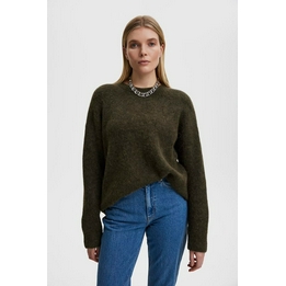 Overview image: Gestuz sweater Alpha round neck olive