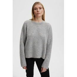 Overview image: Gestuz sweater Alpha round neck licht grijs