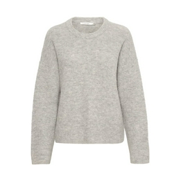 Overview second image: Gestuz sweater Alpha round neck licht grijs