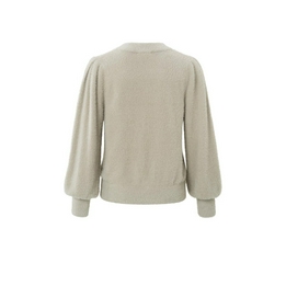 Overview second image: Yaya vest Fluffy pure cashmere zand