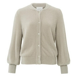 Overview image: Yaya vest Fluffy pure cashmere zand