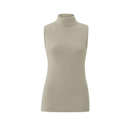 Overview image: Yaya top Geribbeld pure cashmere zand