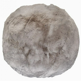 Overview image: Woonaccessoires kussen bal konijn nep bont grijs