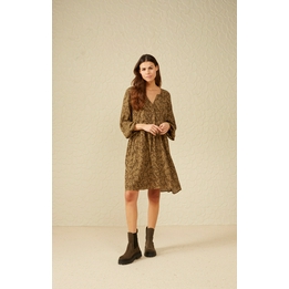 Overview image: Yaya jurk army groen met print