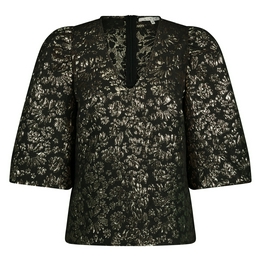 Overview image: Nukus blouse Delilah zwart/goud